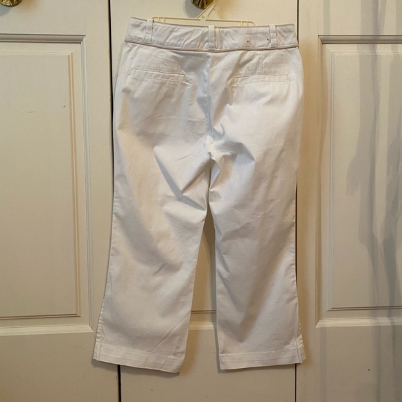 Gap White Capris Size 12 Adjustable Waist - Picture 2 of 5